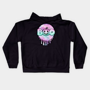 Boo pastel halloween pumpkin Kids Hoodie